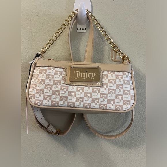 Juicy Couture Sandstone Geo Print Miss Juicy Crossbody Bag Detachable Strap, - Picture 11 of 11